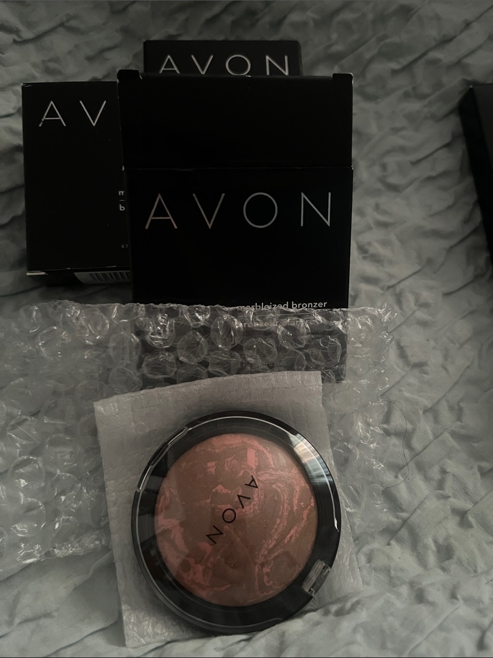 Avon Marbleized Blush in Peachy Pink